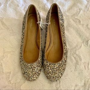 Old Navy Ballet Glitter Block Heels NWOT